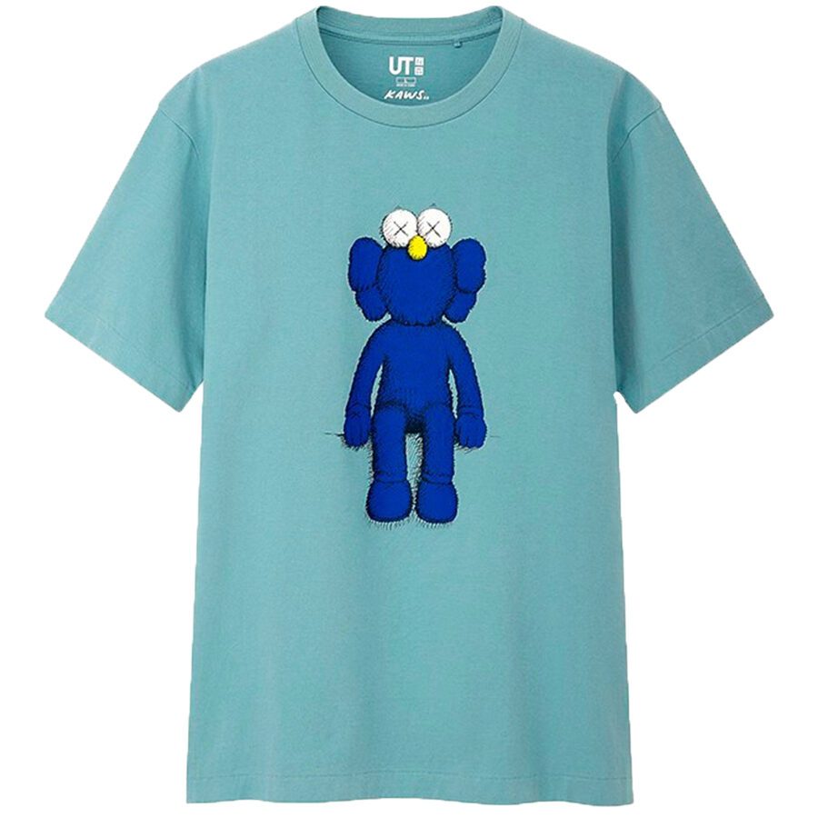 Kaws x Uniqlo Blue BFF T-shirt - Mange Kaws t-shirts på lager! - Next Grail