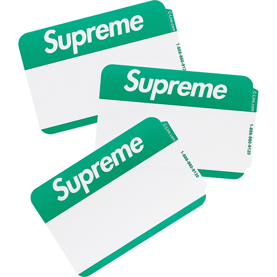 Supreme Navne Sticker - Grøn